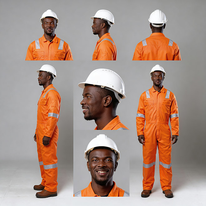 flame retardand coveralls man