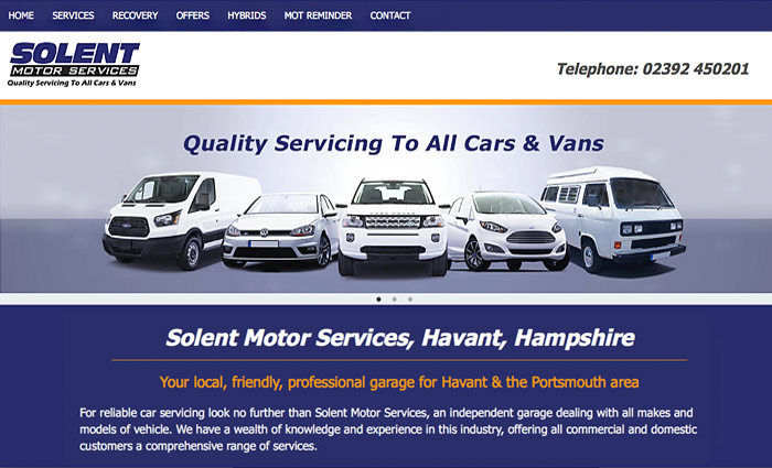 Solent Motor Services website