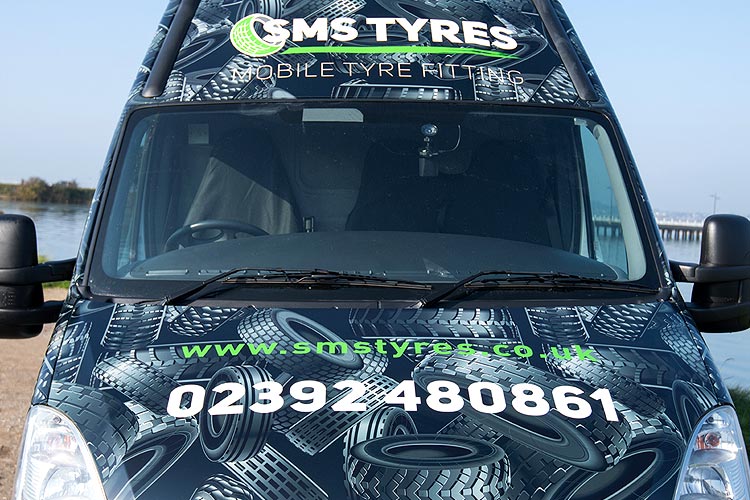 SMS tyres van front