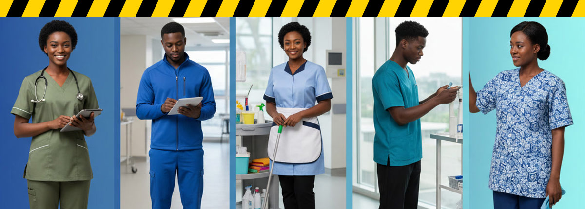 cleaning wear and medical banner